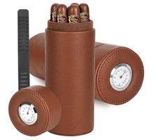 Cylindrical Cigar Humidor with
