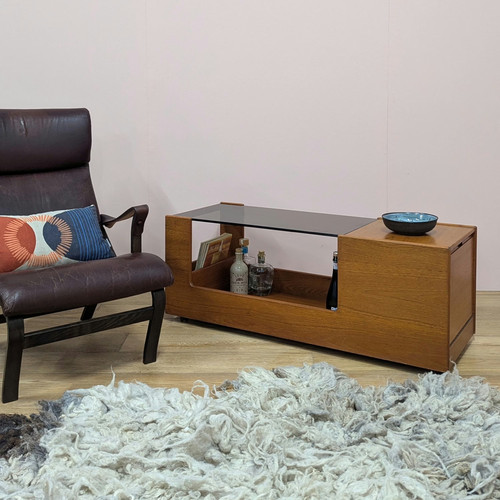 Midcentury teak lounge table - lounge,