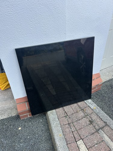 Square polished black granite - polished,