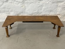 Vintage Brass Fireplace Fender Stool / Hearth Stand with Aged Patina – 50cm