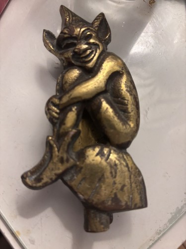 Vintage brass pixie - pixie, cornish