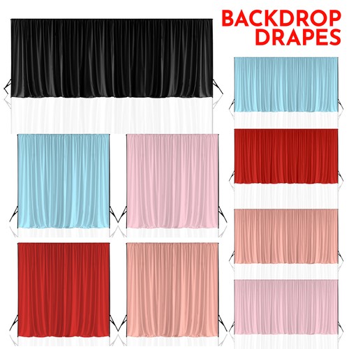 Backdrop curtains stretchable - curtains,
