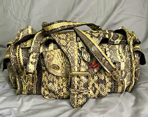 Mulberry snake skin shoulder - snake,