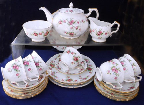 Aynsley grotto rose gilded tea - grotto,