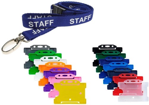 Blue staff lanyard with colour - lanyard,