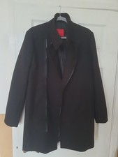 Mens Black Mid Length Pea Coat