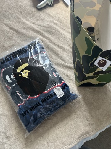 Bape blue camo shark full - camo,