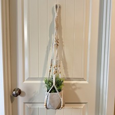 Macrame Plant Hanger Handmade Cotton Rope Holder Hanging Planter Flower Pots 35”