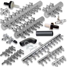 Koi Air Pump Manifold Rubber Connector Elbow / Straight and Clips Pond Aeration