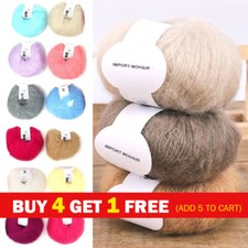 25g/roll Shawl Mohair Knitting Baby Yarn Cashmere Colorful Wool Crochet UK