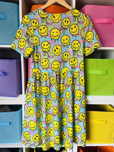 Crazy acid man smiley - crazy, rave