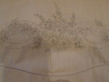 2 VINTAGE PILLOW TUBING CASES TO BE EMBROIDERED FLOWERS