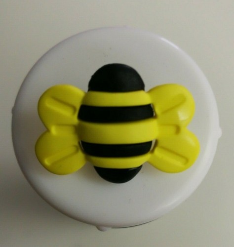 Bee buttons 26mm shank yellow - shank, yellow&