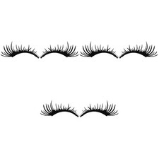  3 Pairs Sticker Auto Car Eye Lashes for Headlights Eyelash Stickers