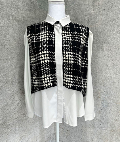 Sister jane white - white, collared