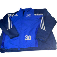 vintage adidas Blue 80s blue track jacket in Size Large L 32 W24 SKU 6242
