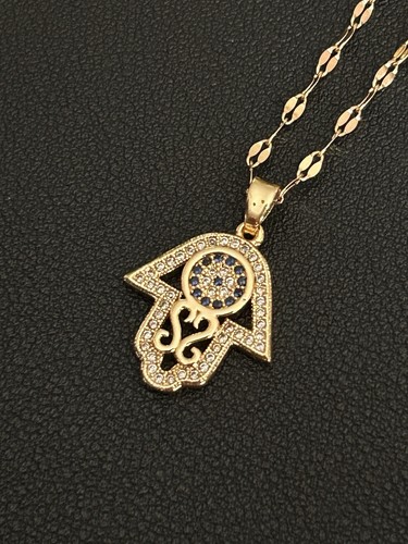 18k gold plated - hamsa, necklace