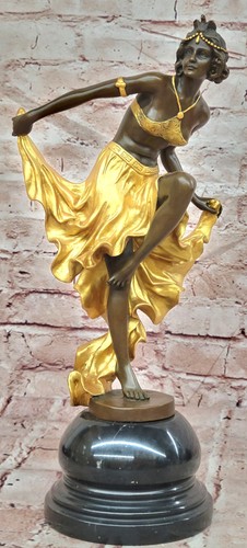 Bronze art deco dancer - bronze,