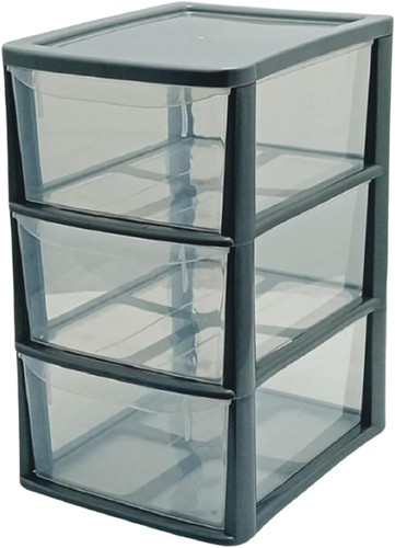 Plastic storage drawers unit - plastic,