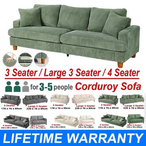 Seater corduroy sofa - seater,