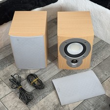 Denon Mission Bookshelf Speakers Small Compact Light Wood Veneer SCM51 6 Ohms