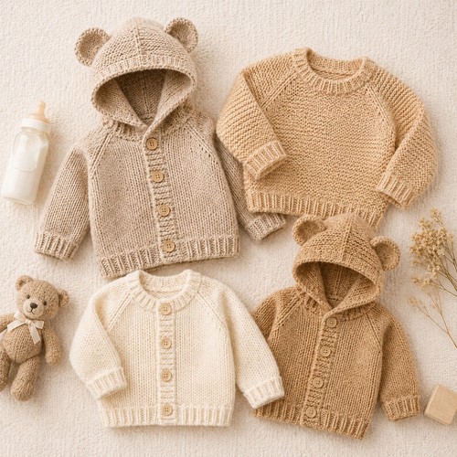 Baby hoodie cardigan - baby, dk