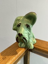 Vintage Pre 1972 Sylvac Dog - Green & Brown