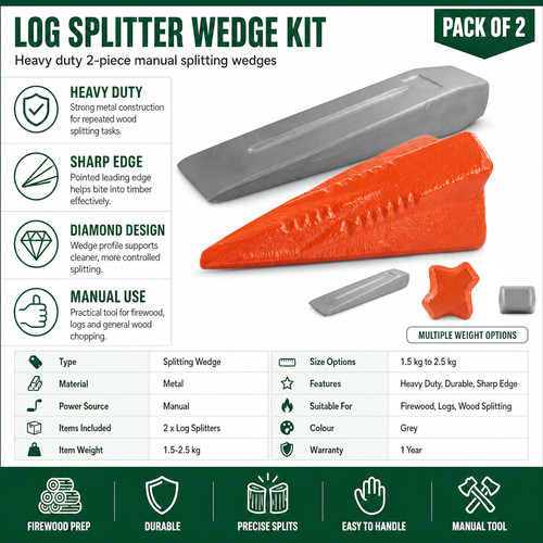 Log splitters splitting wedge - log,