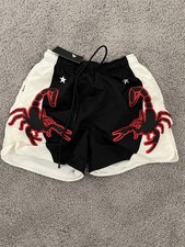 Nike Shorts Mens XS White Black Scorpion Muay Thai MMA Boxing Training New