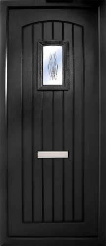 Black upvc full - upvc, door