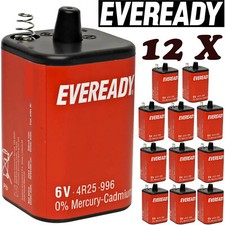 12x EVEREADY 4R25 6V Lantern