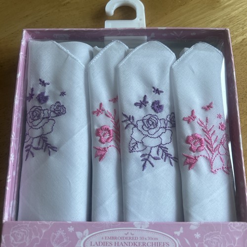 Women ladies flower hankies - flower,