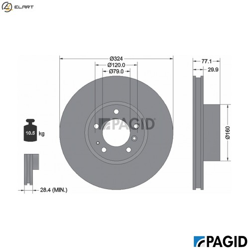 Brake disc 50426n for - disc,