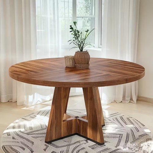 Round dining table brown - table,
