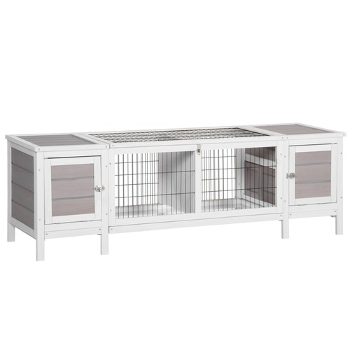 Pawhut rabbit hutch guinea - hutch,,