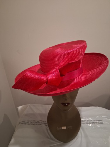 Philip treacy red wide - red, brim