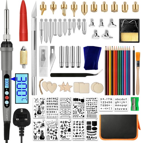 97pcs wood burning kit lcd - burning,