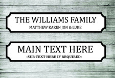 Personalised Street Sign Wedding Sign Family Name Sign House Sign Metal Sign