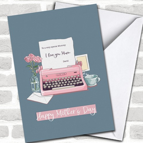 Pink vintage typewriter - pink,