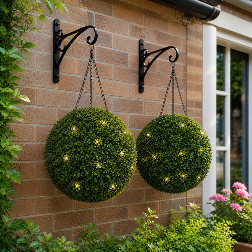 28cm solar powered topiary - 28cm,