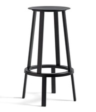 HAY Sleek Designer Revolver Bar Stool, Black RRP £255