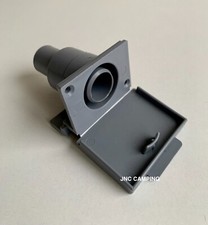 Grey Waste Water Outlet Hose Socket + Flap 3/4" Caravan Motorhome 81051