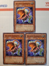 Yugioh - 3X Gigantic Cephalotus - Common - Unlimited - CSOC-EN025 - Playset LP