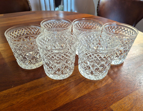 Stuart cut glass tumblers - cut,