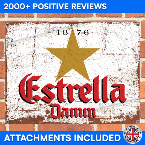 Estrella damm metal - metal, signs