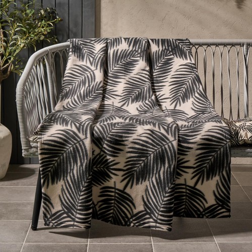 Palm leaf throw - throw, bed