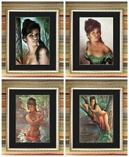 JH Lynch - Tina Nymph Woodland Goddess - Large Framed Vintage Kitsch Art Prints
