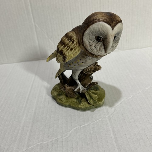 Pottery owl perched tall - pottery, 6”