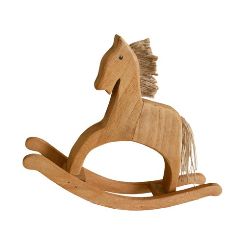 Wooden rocking horse figurine - wooden,