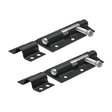 2 x Heavy Duty Large Garden Gate Shed Sliding Door Tower Bolt Black Latch Catch